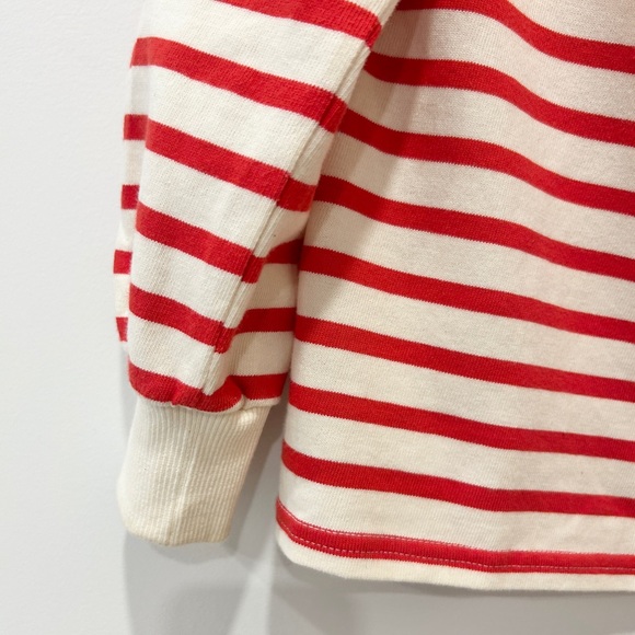 Zara Cold Shoulder Striped Red Top - Picture 4 of 4